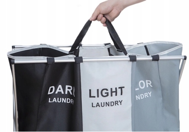 Кошик для прання Laundry, 130 л (білий, чорний, сірий)