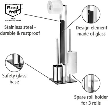 Stand WC-Garnitur Rivalta Stainless Steel Polished
