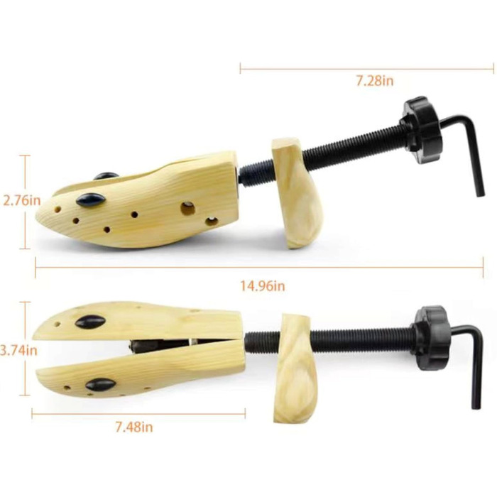 2-Way Shoe Stretchers for Men and Women, Large Size 43-42, Wide, a Pair – Men's Shoes-Dehner 38, 46, 46, 46, 47, 47, 47 – XL Shoe Stretchers for Men – Women's Shoe Widener