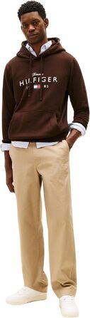Чоловічий худі Tommy Hilfiger Brand Love Big Hilfiger з капюшоном, коричневий (Chocolate), розмір M