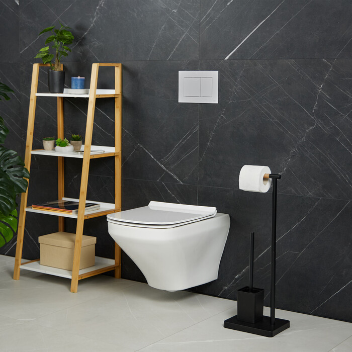 Relaxdays Toilet Set with 2 Replacement Brush Heads