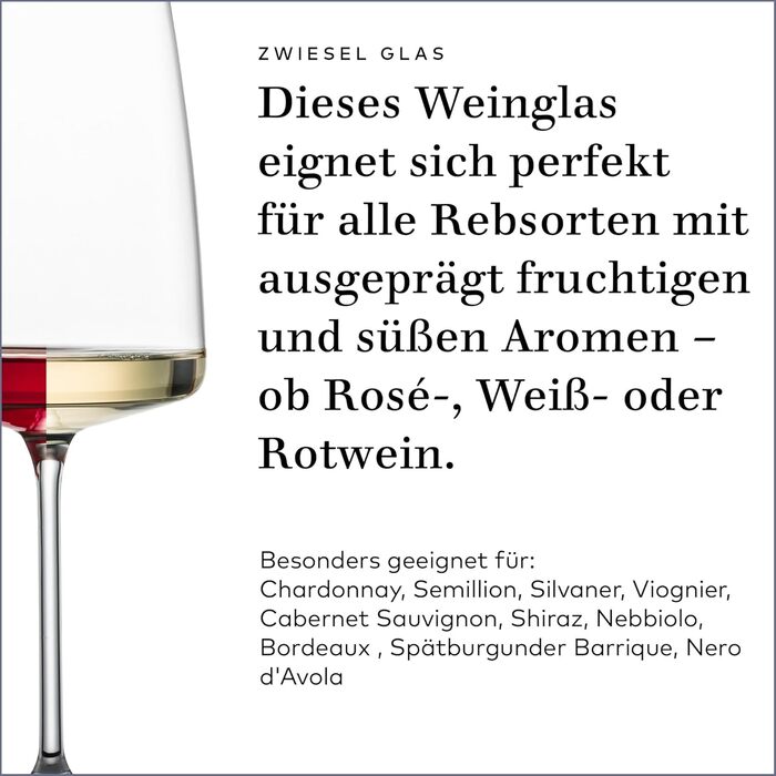 Набір келихів для вина Zwiesel Glas Vivid Senses (2 шт.) – для насичених вин, Tritan®-кристал, Made in Germany
