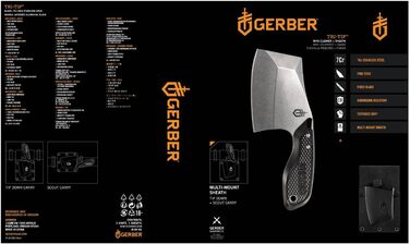Gerber Outdoor Knife with Sheath, Blade Length: 7.5 cm, Tri-Tip, 30-001665