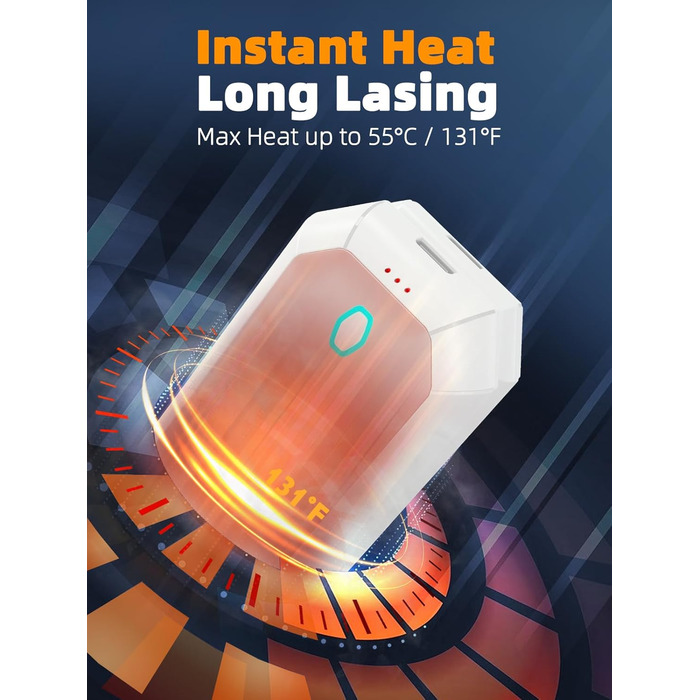 Електричні грілки для рук, багаторазові, 2 шт. в наборі, 3 режими нагріву, USB-зарядка, для чоловіків, на вулиці, кемпінг, полювання, рожеві