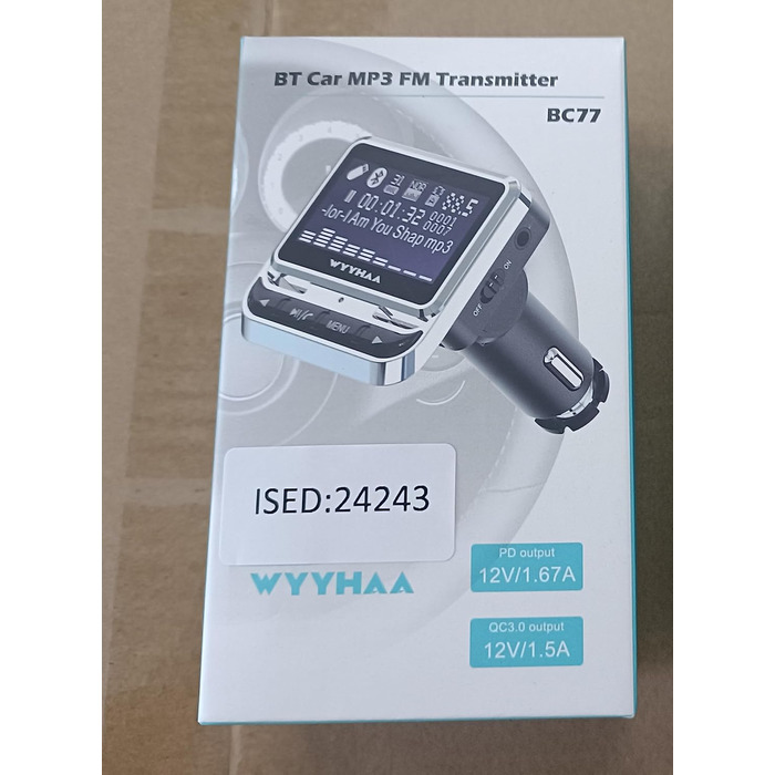 FM-трансмітер LEIDIMUS Bluetooth для авто, бездротова гарнітура, MP3-плеєр, USB-зарядка, з пультом дистанційного керування