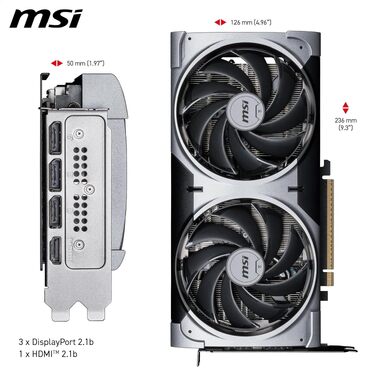 Відеокарта MSI GeForce RTX 5070 VENTUS 2X OC 12GB GDDR7, PCIe 5.0, Boost 2542 MHz