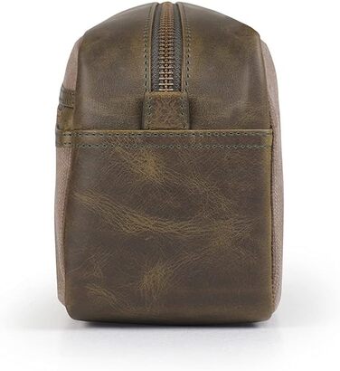 Чоловіча дорожня сумка Londo Echtleder, набір для туалету (Olive)