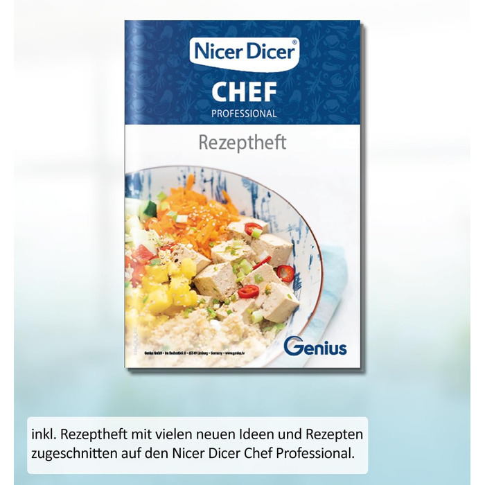 Набір для нарізки овочів Genius Nicer Dicer Chef Professional 18-ти частинний, ручний, з контейнером 5.2L, спіралізатор, для кухні
