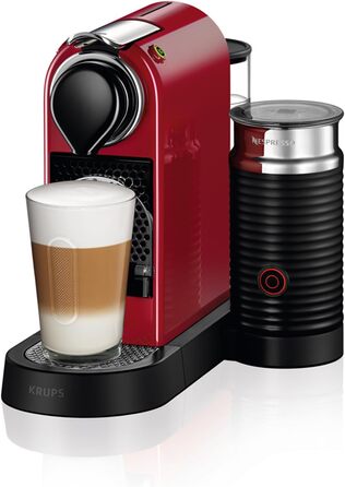 Кавомашина капсульна Nespresso Krups XN7615 Citiz&Milk, 1260 Вт, 1 л, 19 Бар, червона