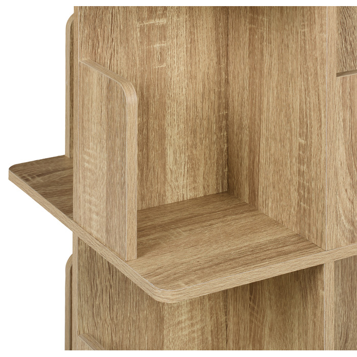 Relaxdays Corner Bookshelf with Wood-Look Finish