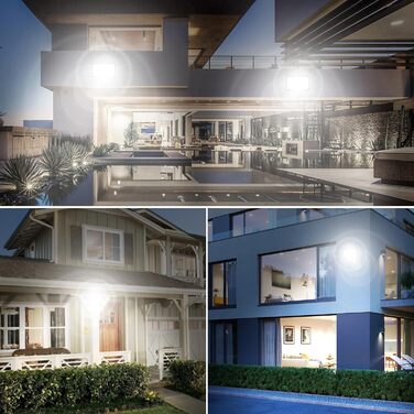 T-SUNUS LED Floodlight Outdoor 100W, Super Bright Outdoor Floodlight Cool White Spotlight IP66 Waterproof 11000LM for Driveway Garage Path Garden 2 Pack