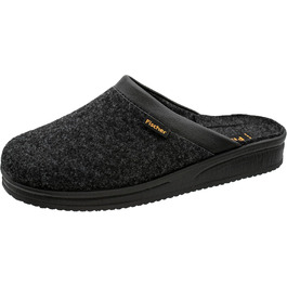 Чоловічі домашні тапочки Fischer Karomuster 204602, 44 EU, чорний/антрацит