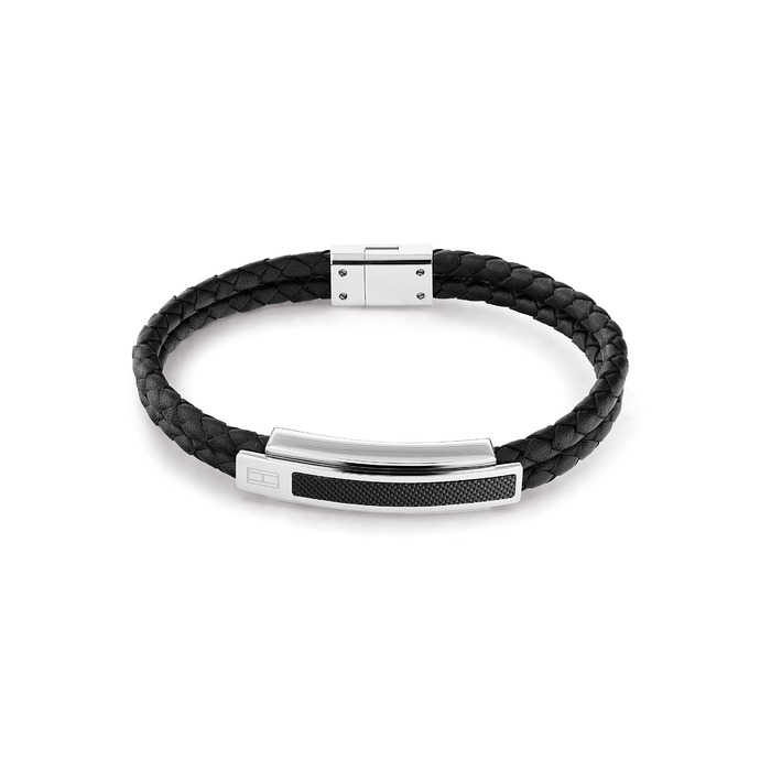 Браслет чоловічий шкіряний Tommy Hilfiger чорного кольору 2790357