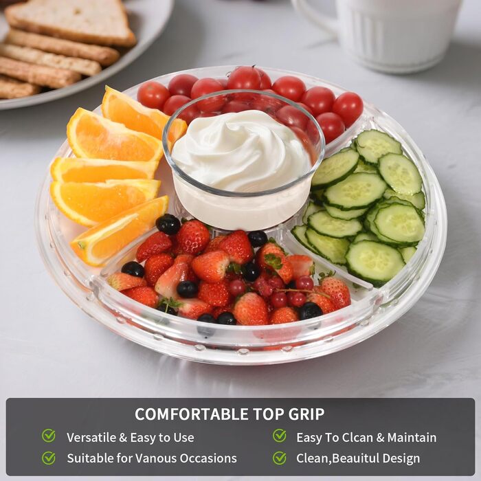 Мастоум Тортенева таця з кришкою, 6-в-1 багатофункціональний торт-стійка з ніжками та куполом, для кухні та випічки, декоративна таця для тортів та вечірок, з 2 ложками для салату