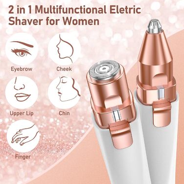 Електричний прилад для видалення волосся: 2-в-1 для обличчя та брів, Vinmall для жінок
