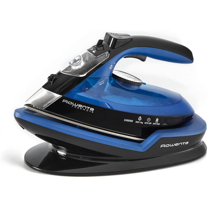 Rowenta Freemove: бездротове прасування, 2400W, 27 г/хв, DE5010 (блакитно-чорний)