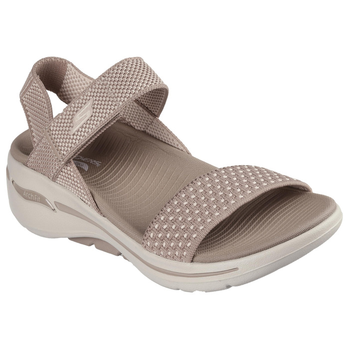 Сандалі жіночі Skechers Go Walk Arch Fit - Polished Sand, 40 EU, коричневі