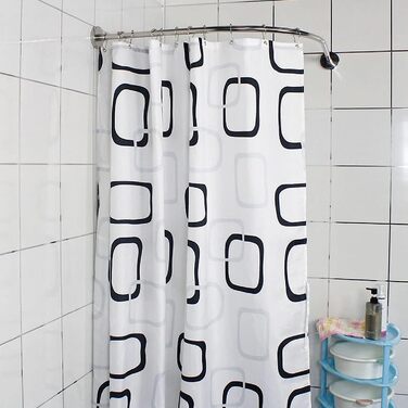 Штанга для душу U-подібної форми uyoyous, 85-120 см, не потребує свердління, з нержавіючої сталі 304, для ванної кімнати/душу