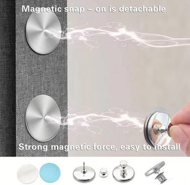 Штора для ванної кімнати анти-грибок водонепроникна магнітна з гачками, текстильна, 180x200 см, сіра