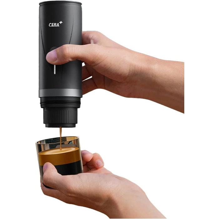 CERA+ Electric Portable Espresso Machine, Self-Heating in 3-4 Minutes, with Portable Bag.