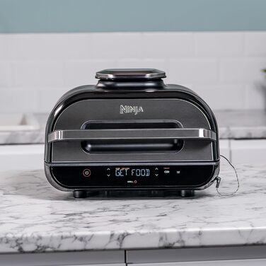 Ninja Foodi MAX Grill & Air Fryer, 5.7L Air Fryer with Digital Temperature Probe, Dishwasher-Safe Parts, 6-in-1, Gray/Silver AG551EU MAX Grill & Air Fryer 5.7L Gray/Silver