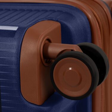 Набір валіз Eco Edition 3 шт. з жорстким корпусом | Розширювані валізи з дельфіновою блискавкою, міцний та легкий матеріал, 4 подвійні колеса & TSA-замок | Для жінок та чоловіків (Navy, валіза M (67 см) розширювана)