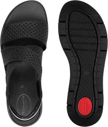 Босоніжки жіночі Tamaris 8-88724-44 Wide Fit 37 EU чорні, широка колодка