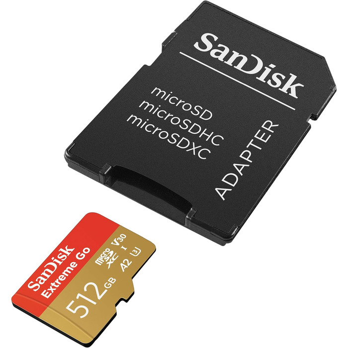 Карта пам'яті SanDisk Extreme microSDXC 128GB з адаптером, швидкість читання до 190МБ/с, клас A2, V30