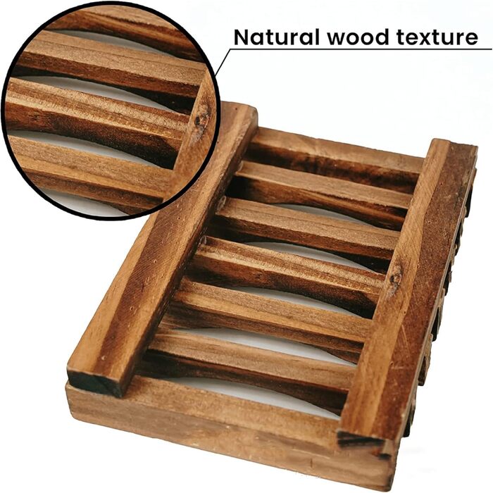 Набір мильниць з бамбука WeddHuis - 2 шт., ручної роботи, для ванної кімнати