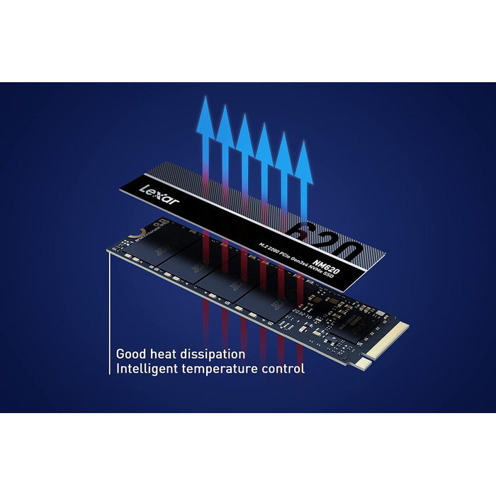 Lexar SSD NM620 2TB: Швидкий M.2 NVMe SSD для ПК та геймерів (Gen3x4, PCIe, 3D NAND)