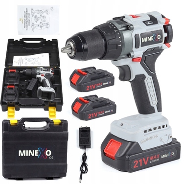 Акумуляторний шурупокрут Minexo 21V, сірий