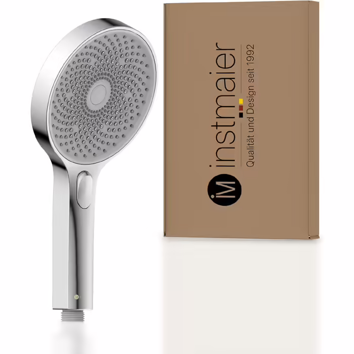 instmaier Hand Shower H1 | 3 Different Functions | Chrome | Massage Shower Head | Water-Saving | Unique Spray Pattern