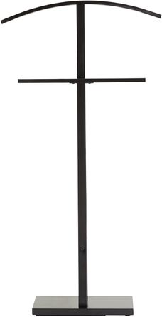 IDIMEX Metal Butler Scott, lacquered - elegant valet with trouser press, beautiful lady's valet with clothes hanger (Black)