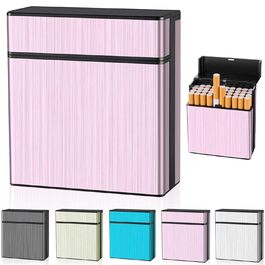 Металеве тютюнотримач на 40 сигарет, великий, з магнітною кришкою, рожеве золото, для чоловіків та жінок