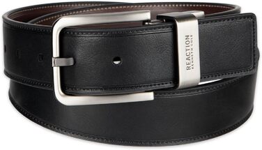 Чоловічий реверсивний шкіряний ремінь Kenneth Cole REACTION чорного та коричневого кольорів