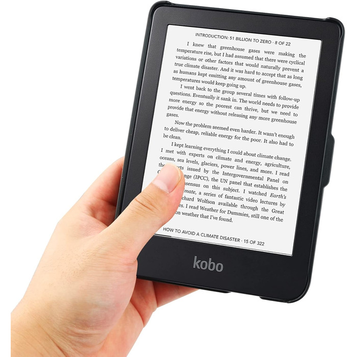 Чохол-книжка HGWALP для Tolino Shine 5/Shine Color/Shine 4 та Kobo Clara Colour/Clara BW/Clara 2E eReaders, преміум-якість, функція авто-сон/пробудження, квітковий дизайн (персиковий)