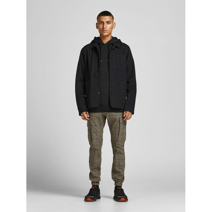 Чоловіча толстовка-худі Jack & Jones JJ Basic Logo Sweat Hood Noos чорна