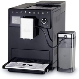 Melitta CI Touch F630-102 Fully Automatic Coffee Machine with Milk Container | Whisper-Quiet Grinder | One Touch Function | 10 Coffee Variations | TFT Color Display | Black Black Standard