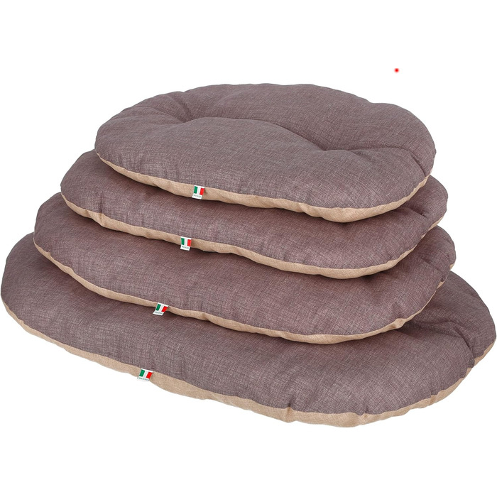 Лежанка для собак Kerbl Loneta, 72x52x8 см, бежево-сіра, для середніх та великих порід