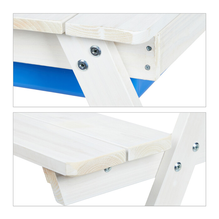 Relaxdays White Wooden Children's Table and Chair Set