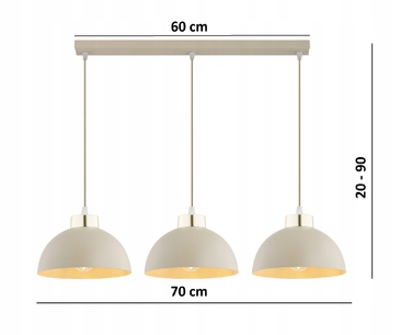 Підвісна люстра Elko-Lighting Moon — 3 точки освітлення, цоколь E27