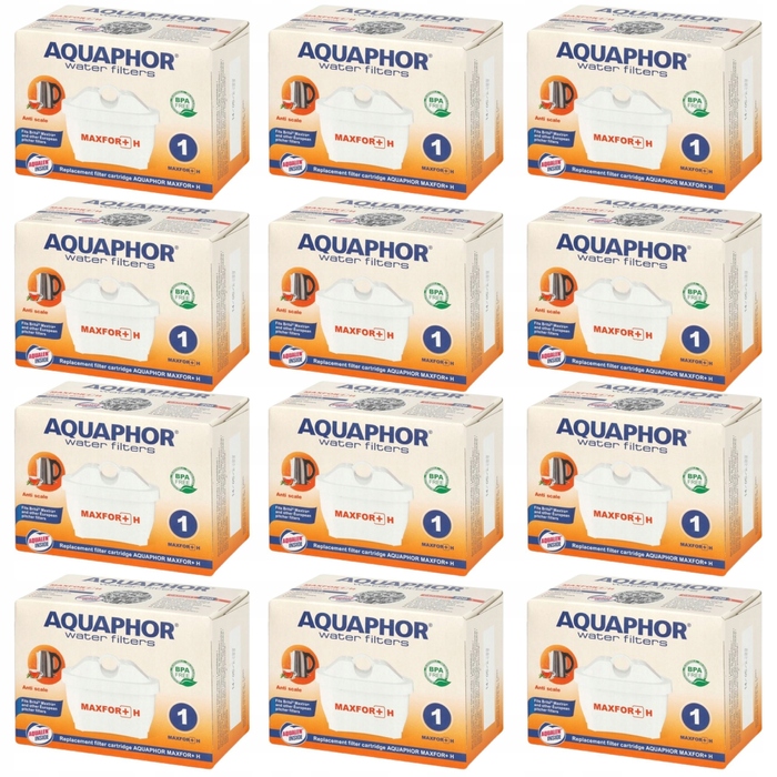 Смінні картриджі для фільтра-кувшина Aquaphor Maxfor+ H для жорсткої води, 12 шт.