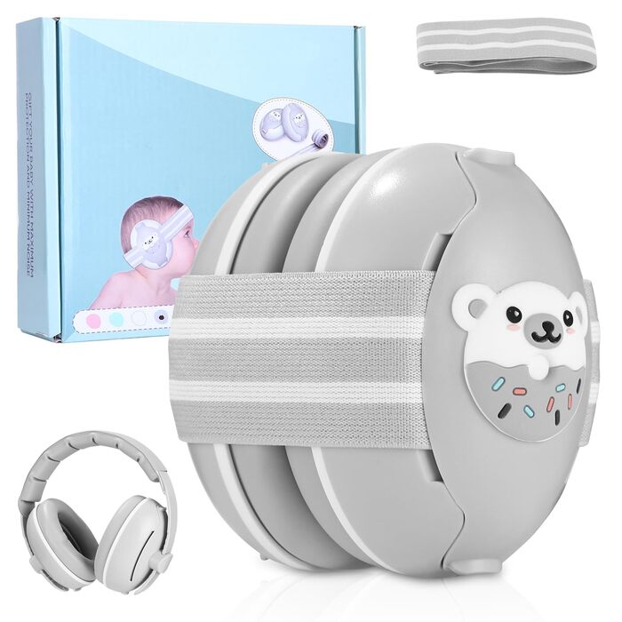 Навушники-захисники для малюків 2-в-1, захист від шуму, регульоване наголов'я, для дітей до 48 місяців