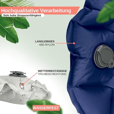 Ізомат туристичний Backpacker's Journey – Ultraleichte, легкий та компактний, для кемпінгу та подорожей (тюркіс)