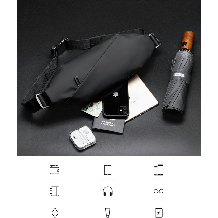 Чоловіча/Жіноча бананка з PU шкіри, водонепроникна, для спорту, подорожей, бігу, піших прогулянок, захист від крадіжок, елегантна, темно-зелена, велика