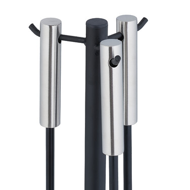Relaxdays 4-Piece Fireplace Set in Black