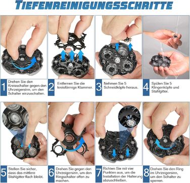 Електричний голковий голкоріз для чоловіків Luctry, 5D магнітний голкоріз для чоловіків з лисою головою, водонепроникний IPX7, для сухого та вологого гоління