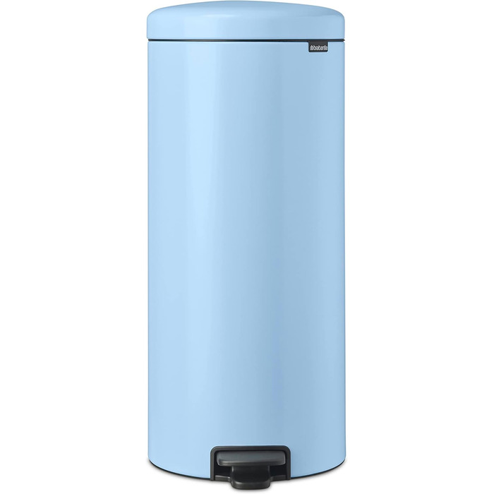 Відро Brabantia NewIcon 30L з м'яким закриттям кришки, педальним приводом та знімним внутрішнім відром (29 x 38 x 68 см, Dreamy Blue)
