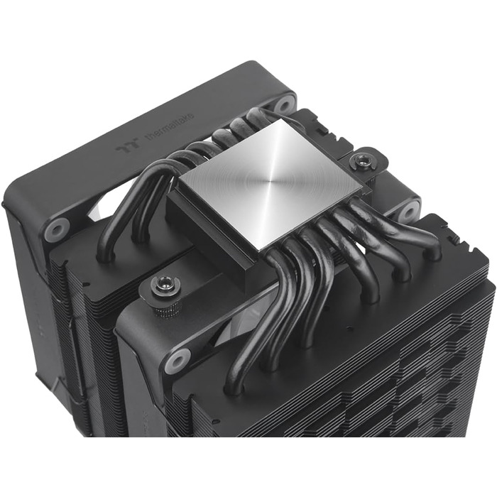 Thermaltake ASTRIA 600 ARGB - Потужний кулер CPU з двома баштами, 2x120mm PWM вентилятори, 6 теплових трубок Direct Contact, 265W TDP, тихий (26,8 dBA), 5V ARGB Sync, підтримка Intel LGA1851/1700, AMD AM5/AM4