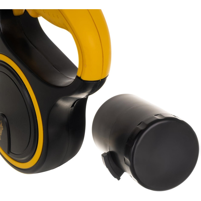 Поводок для собак PURLOV з LED-підсвіткою та дозатором для відходів – 5м автоматичний поводок для середніх собак 10–25кг – ергономічна ручка, функція зупинки та антиковзне обплетення